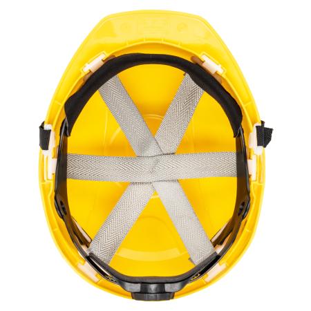 Nitras Head Protect 9500 Schutzhelm mit Größenregulierung und Kinnriemen, gelb